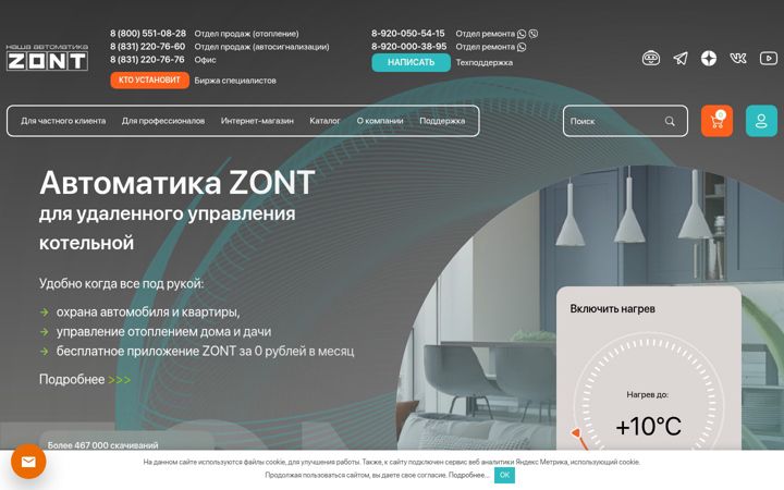 Screenshot of zont-online.ru