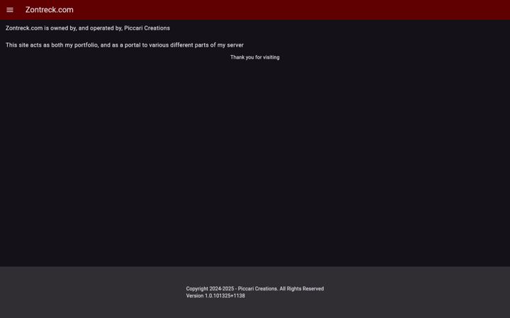 Screenshot von zontreck.com
