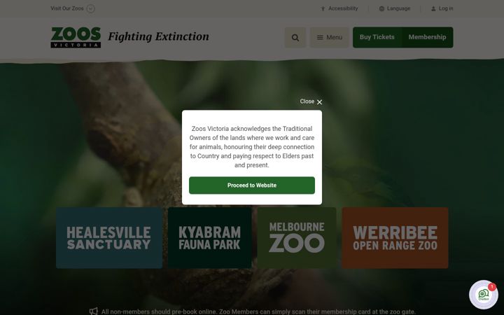 Screenshot of zoo.org.au