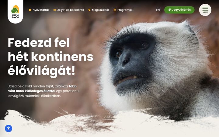 Screenshot of zoobudapest.com