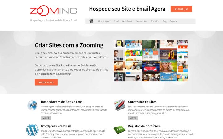 Screenshot of zooming.com.br