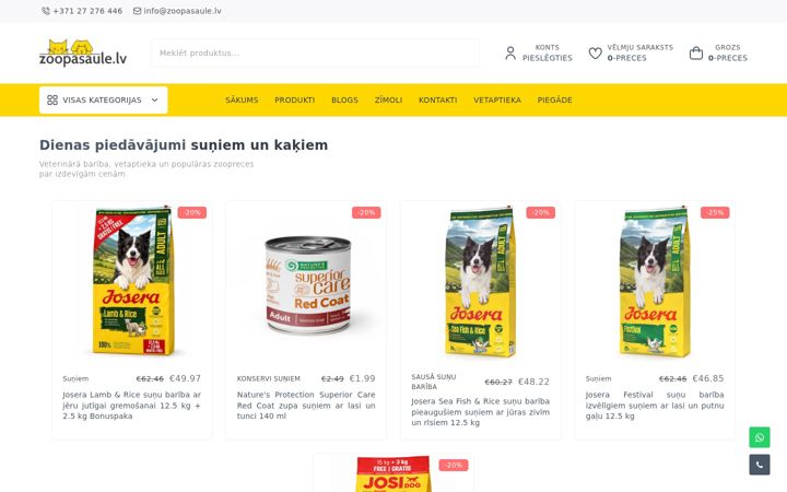 Zrzut ekranu zoopasaule.lv
