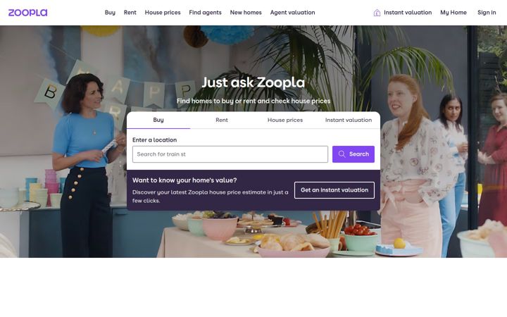 Screenshot of zoopla.co.uk