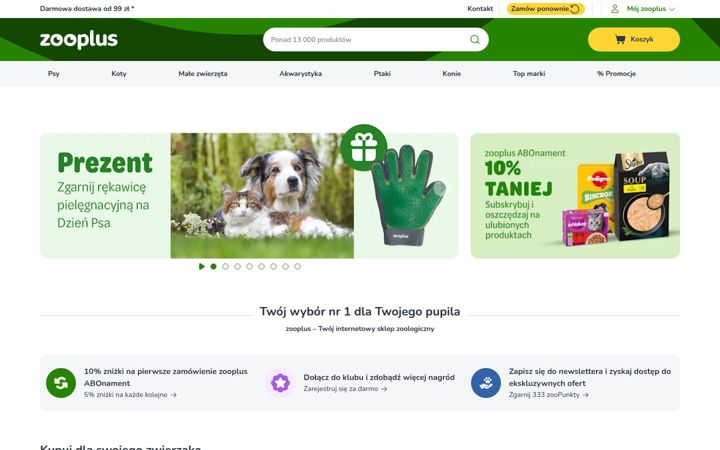 Screenshot of zooplus.pl