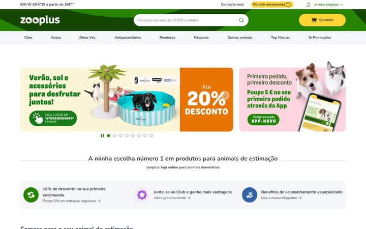 Screenshot of zooplus.pt