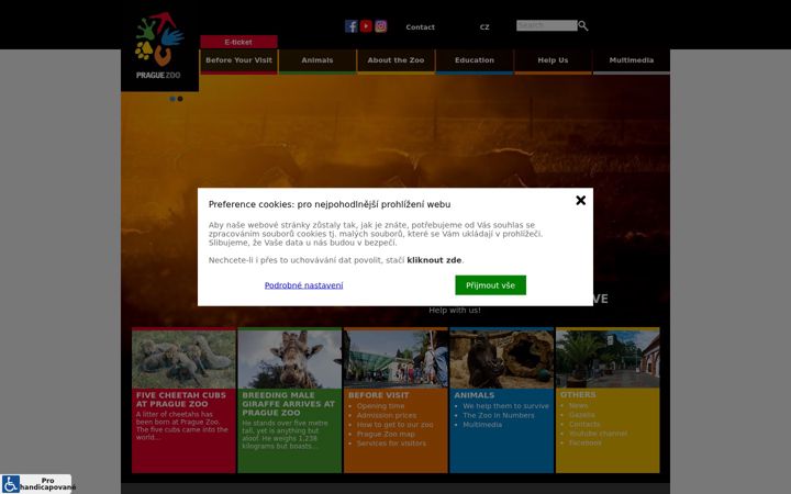 Screenshot of zoopraha.cz