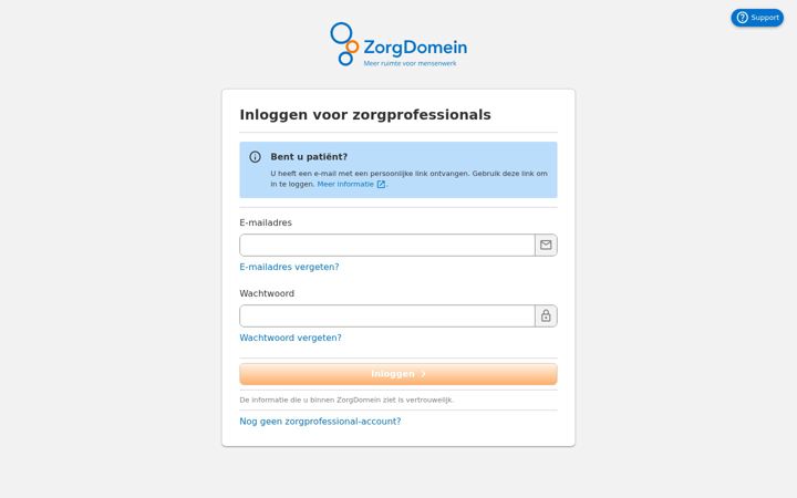 Screenshot of zorgdomein.nl