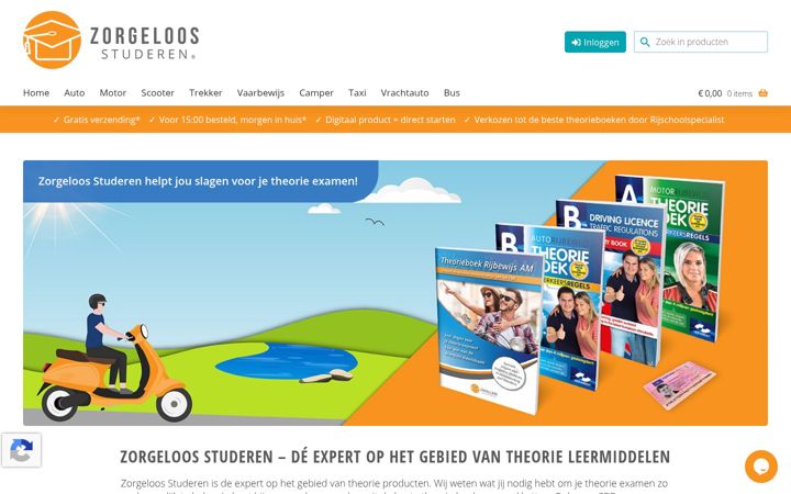 Screenshot of zorgeloos-studeren.nl