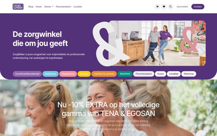 Screenshot of zorgenmeer.be