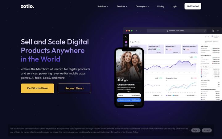 Screenshot of zotlo.com
