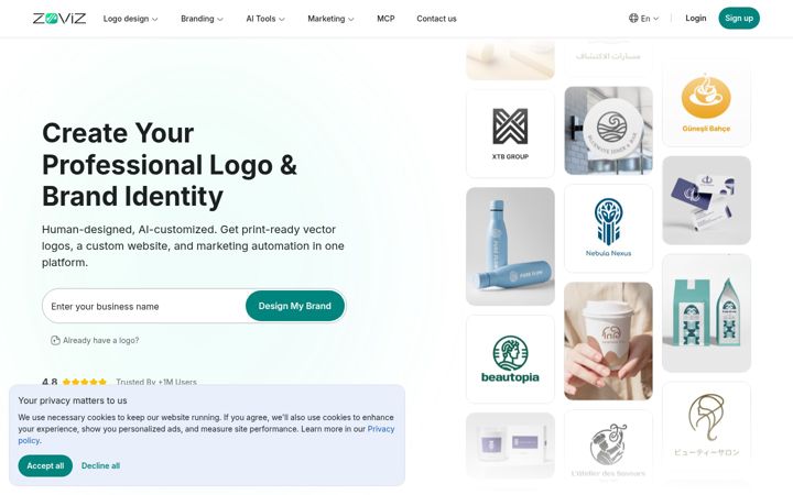 Screenshot of zoviz.com