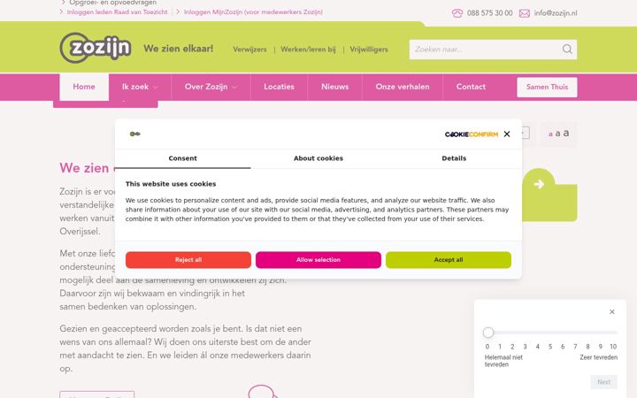 Screenshot of zozijn.nl