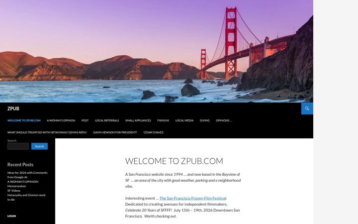 Screenshot of zpub.com