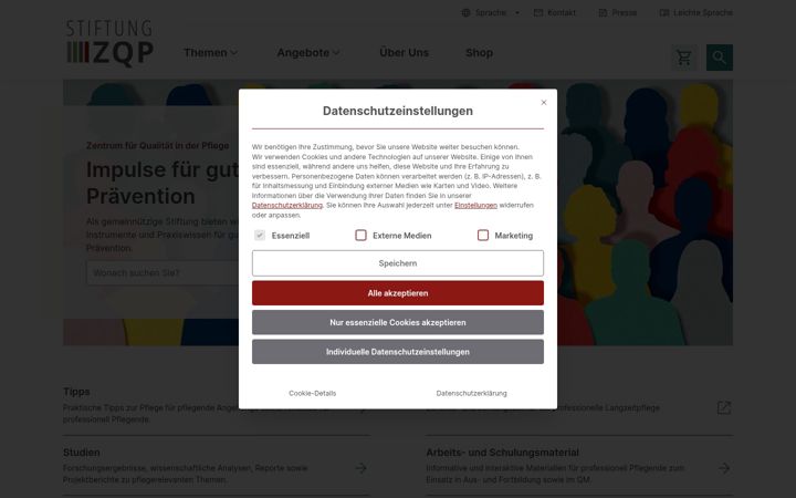 Screenshot of zqp.de