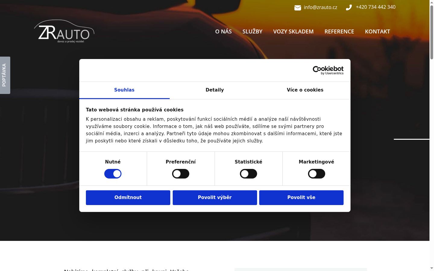 Sutikimo reklamjuostės, rodytos prieš bet kokią sąveiką, ekrano kopija