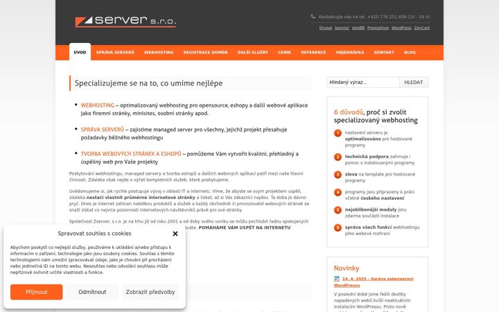 Screenshot of zserver.eu