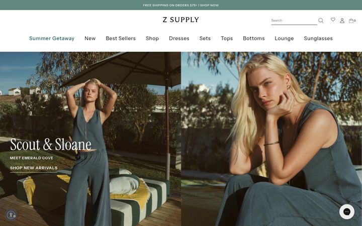 Screenshot of zsupplyclothing.com