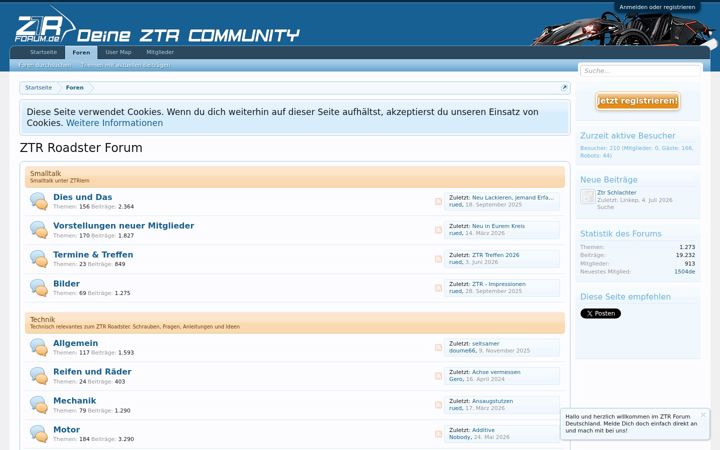 Screenshot of ztrforum.de