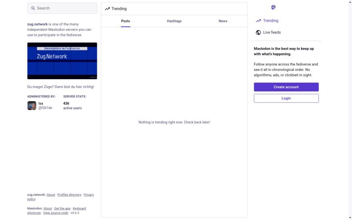 Screenshot of zug.network
