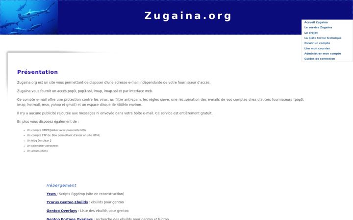 Zrzut ekranu zugaina.org