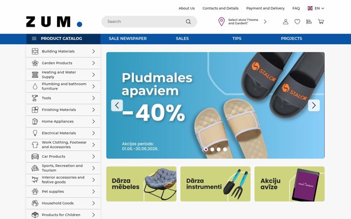 Posnetek zaslona zum.eu