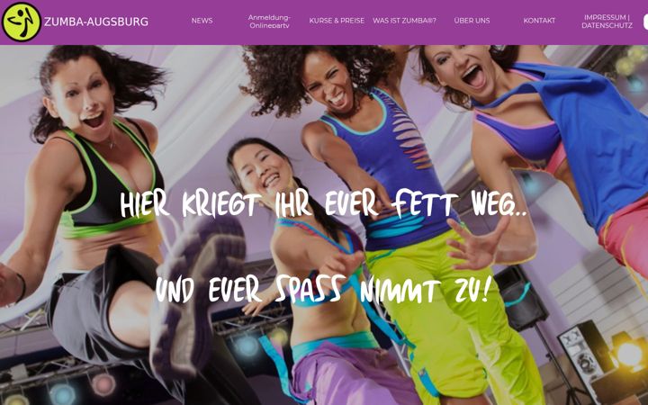 Screenshot of zumba-augsburg.com