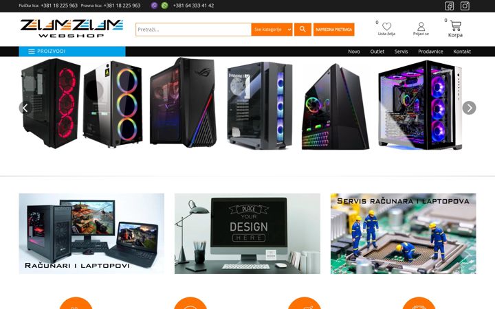 Screenshot of zumzum.rs