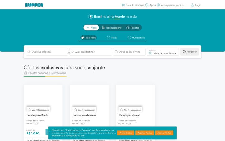 Screenshot of zupper.com.br