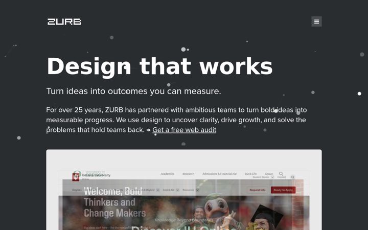 Posnetek zaslona zurb.com