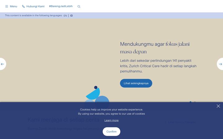 Screenshot of zurich.co.id