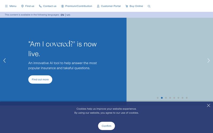 Screenshot of zurich.com.my