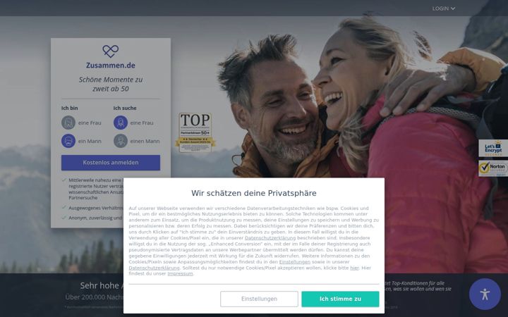 Screenshot ta' zusammen.de