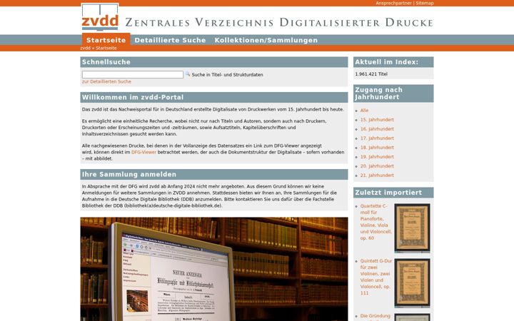 Screenshot of zvdd.de