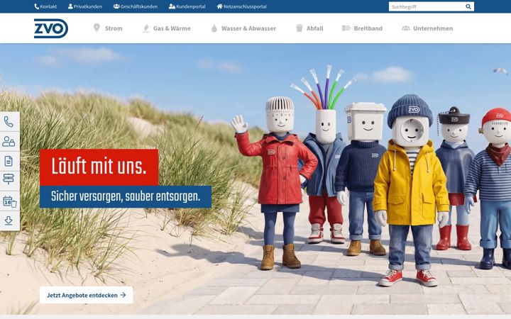 Skærmbillede af zvo.com