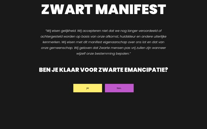 Screenshot of zwartmanifest.nl