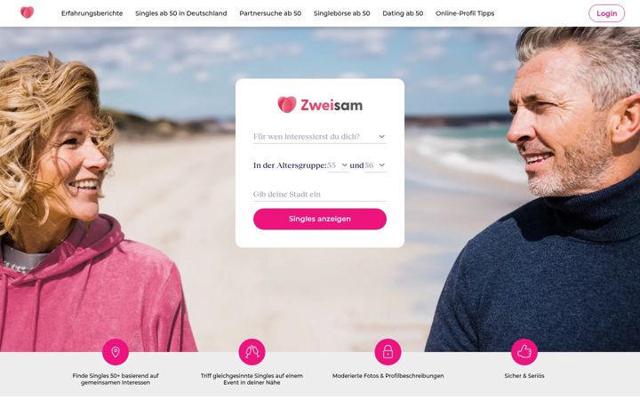 Screenshot of zweisam.de