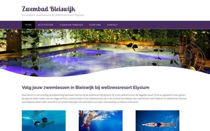 Screenshot ta' zwembadbleiswijk.nl