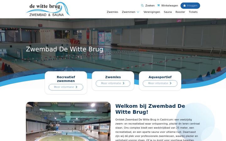 Screenshot of zwembaddewittebrug.nl