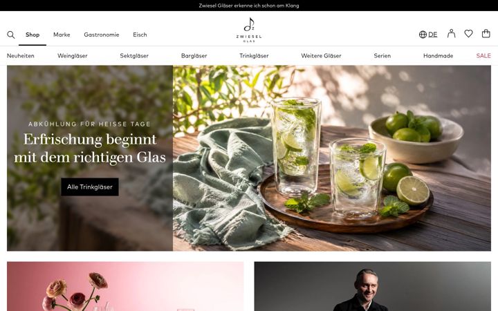 Screenshot ta' zwiesel-glas.com