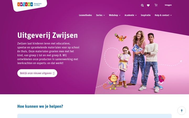 Snímek obrazovky zwijsen.nl