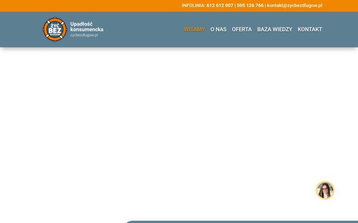 Screenshot of zycbezdlugow.pl
