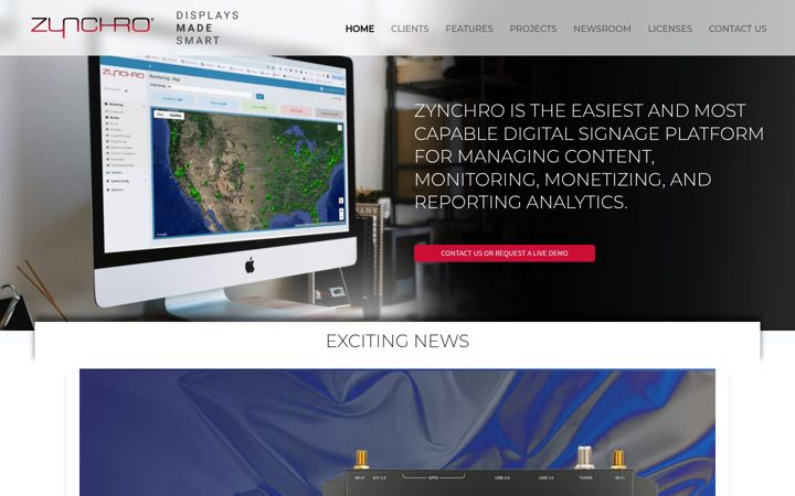 Screenshot of zynchro.tv