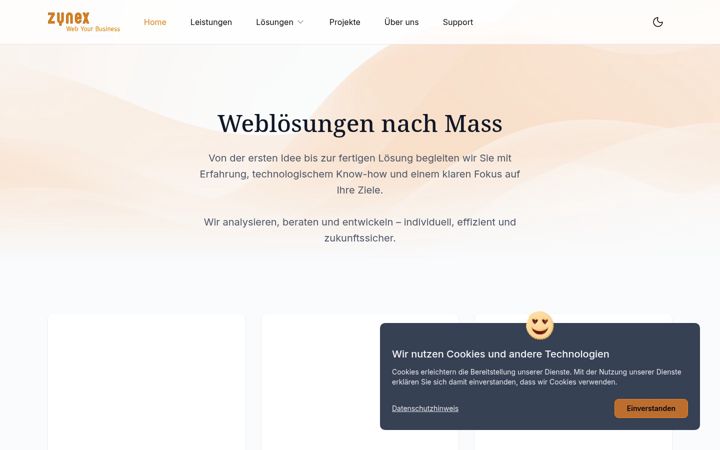Screenshot of zynex.ch