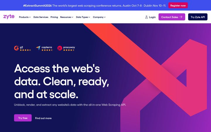 Screenshot of zyte.com
